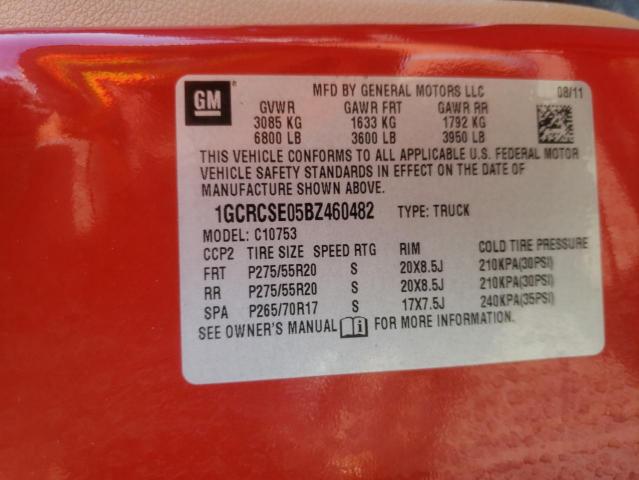 Photo 10 from auction – 2011 CHEVROLET SILVERADO with VIN 1GCRCSE05BZ460482