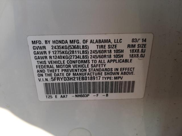 Photo 10 from auction – 2014 ACURA MDX with VIN 5FRYD3H21EB018917