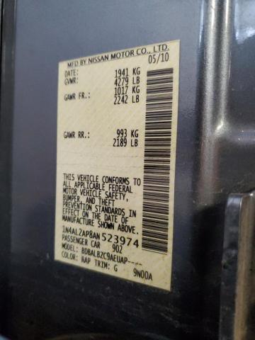 Photo 10 from auction – 2010 NISSAN ALTIMA BAS with VIN 1N4AL2AP8AN523974