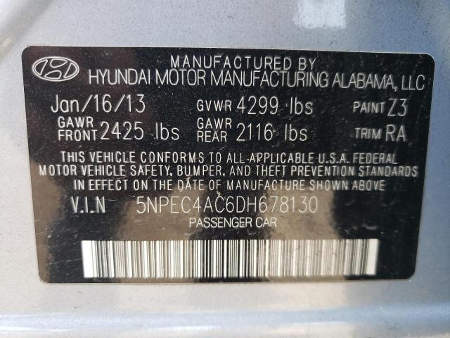 Photo 10 from auction – 2013 HYUNDAI SONATA SE with VIN 5NPEC4AC6DH678130
