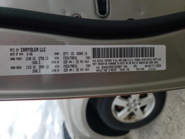Photo 10 from auction – 2009 DODGE JOURNEY SE with VIN 3D4GG47B59T227857