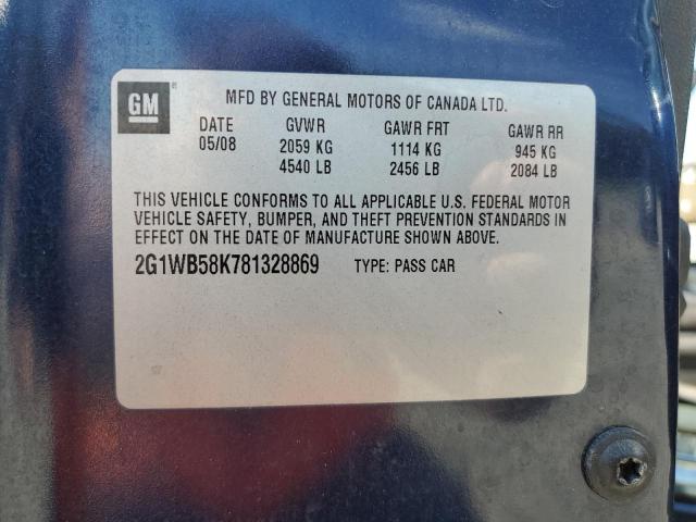 Photo 10 from auction – 2008 CHEVROLET IMPALA LS with VIN 2G1WB58K781328869