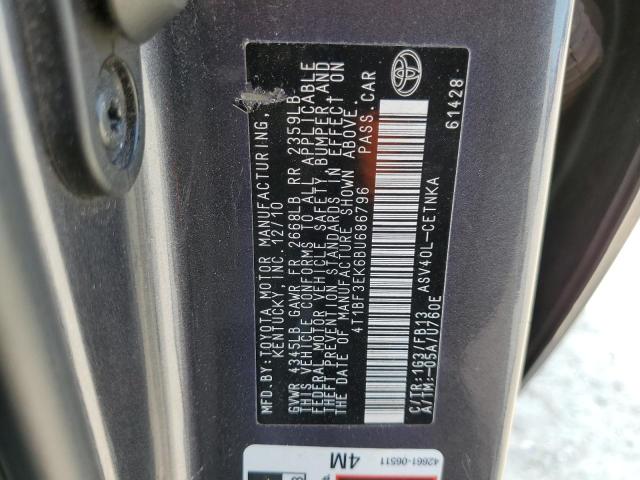 Photo 10 from auction – 2011 TOYOTA CAMRY BASE with VIN 4T1BF3EK6BU686796