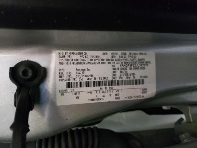 Photo 10 from auction – 2018 FORD FOCUS SE with VIN 1FADP3F22JL327870