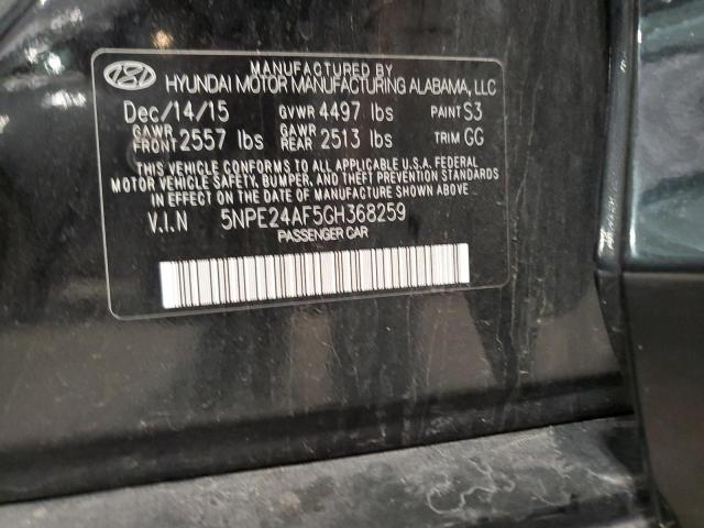 Photo 10 from auction – 2016 HYUNDAI SONATA SE with VIN 5NPE24AF5GH368259