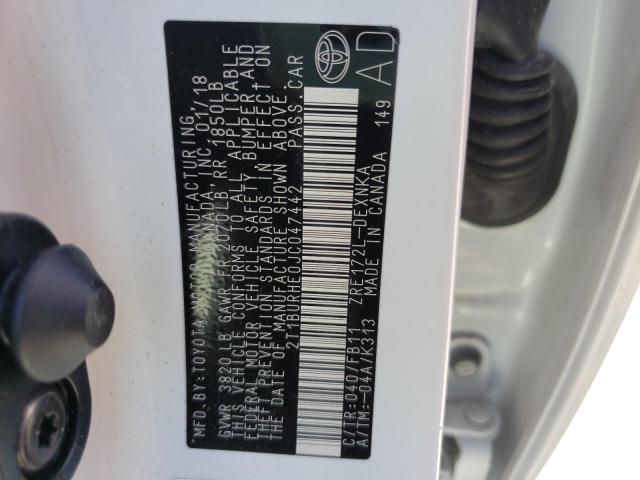 Photo 10 from auction – 2018 TOYOTA COROLLA L with VIN 2T1BURHE0JC047442