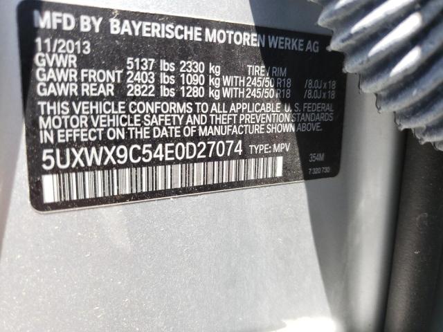 Photo 10 from auction – 2014 BMW X3 XDRIVE2 with VIN 5UXWX9C54E0D27074