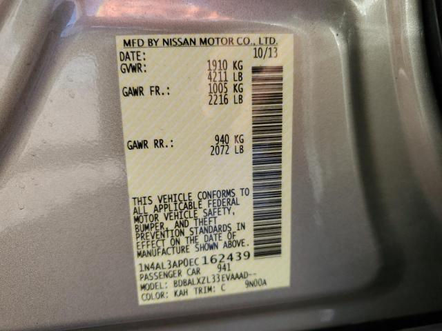 Photo 10 from auction – 2014 NISSAN ALTIMA 2.5 with VIN 1N4AL3AP0EC162439