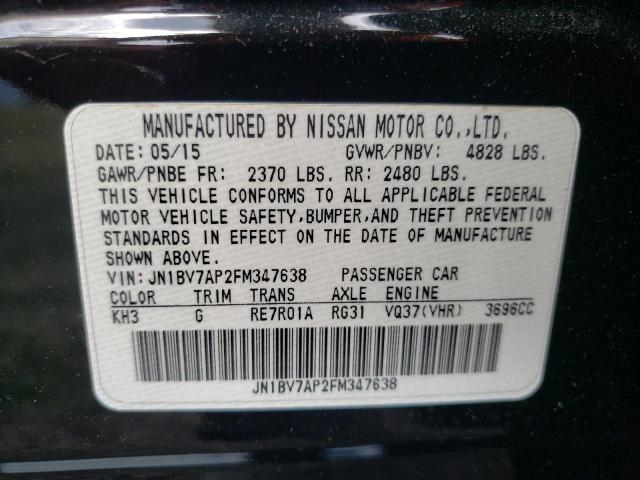 Photo 10 from auction – 2015 INFINITI Q50 BASE with VIN JN1BV7AP2FM347638
