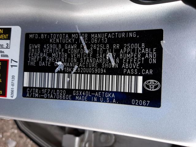 Photo 10 from auction – 2013 TOYOTA AVALON BAS with VIN 4T1BK1EB2DU059094