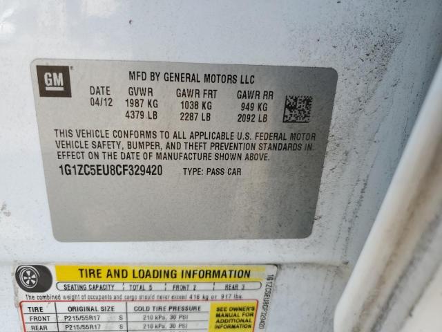 Photo 10 from auction – 2012 CHEVROLET MALIBU 1LT with VIN 1G1ZC5EU8CF329420