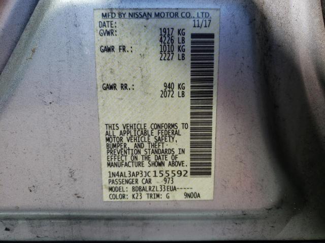 Photo 10 from auction – 2018 NISSAN ALTIMA 2.5 with VIN 1N4AL3AP3JC155592