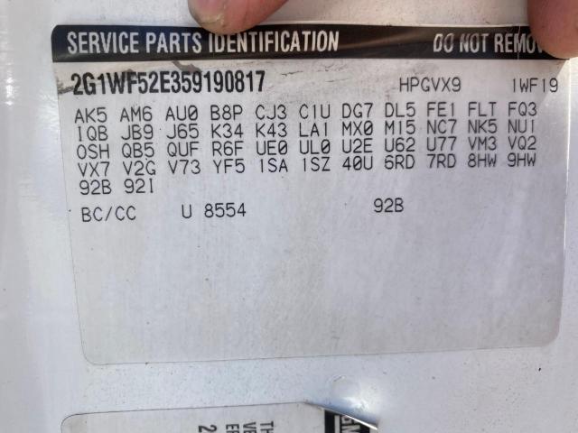 Photo 10 from auction – 2005 CHEVROLET IMPALA with VIN 2G1WF52E359190817