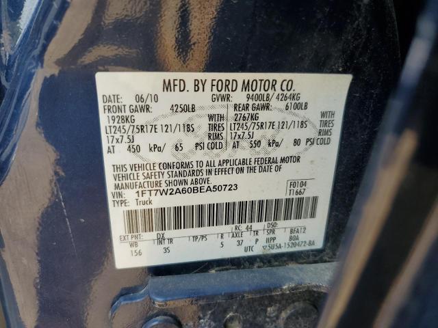 Photo 10 from auction – 2011 FORD F250 SUPER with VIN 1FT7W2A60BEA50723