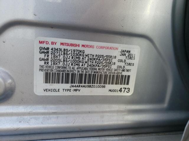 Photo 10 from auction – 2011 MITSUBISHI OUTLANDER with VIN JA4AR4AU9BZ010098