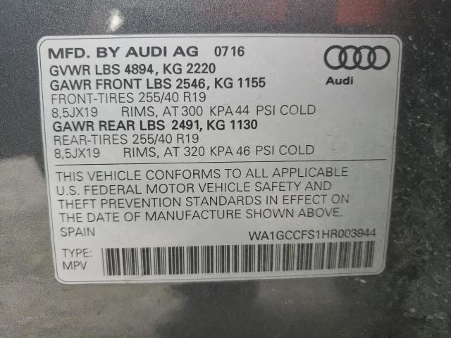 Photo 10 from auction – 2017 AUDI Q3 PRESTIG with VIN WA1GCCFS1HR003944