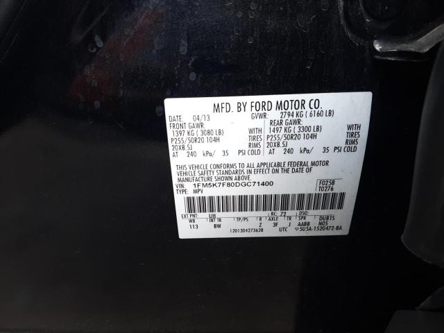 Фото 10 с аукциона – 2013 FORD EXPLORER L с VIN 1FM5K7F80DGC71400