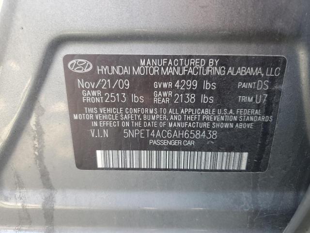 Photo 10 from auction – 2010 HYUNDAI SONATA with VIN 5NPET4AC6AH658438