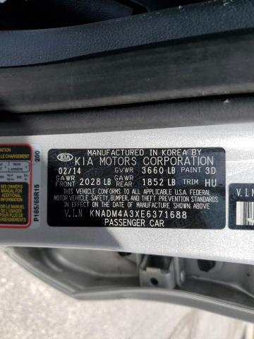 Photo 10 from auction – 2014 KIA RIO LX with VIN KNADM4A3XE6371688