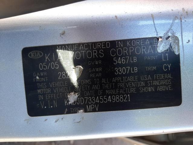 Photo 10 from auction – 2005 KIA SORENTO EX with VIN KNDJD733455498821