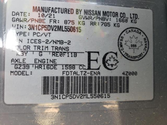 Photo 10 from auction – 2021 NISSAN KICKS SR with VIN 3N1CP5DV2ML550615