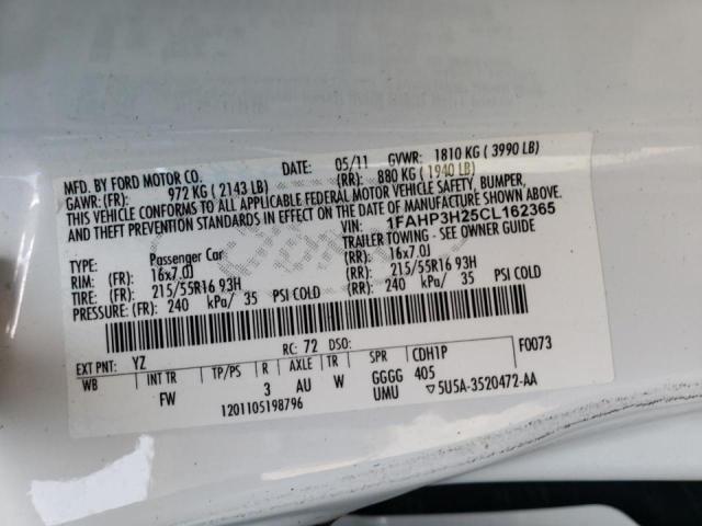 صورة رقم 10 من المزاد - 2012 FORD FOCUS SEL مع VIN 1FAHP3H25CL162365