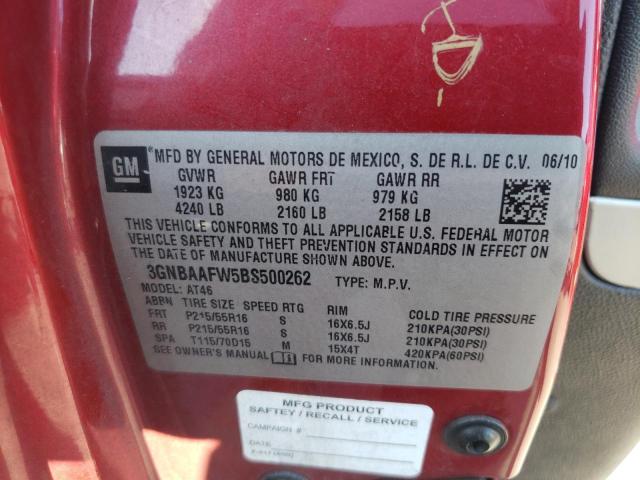Photo 10 from auction – 2011 CHEVROLET HHR LS with VIN 3GNBAAFW5BS500262