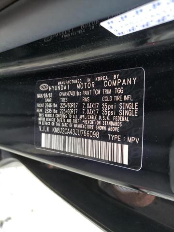 Photo 10 from auction – 2018 HYUNDAI TUCSON SE with VIN KM8J2CA43JU766098
