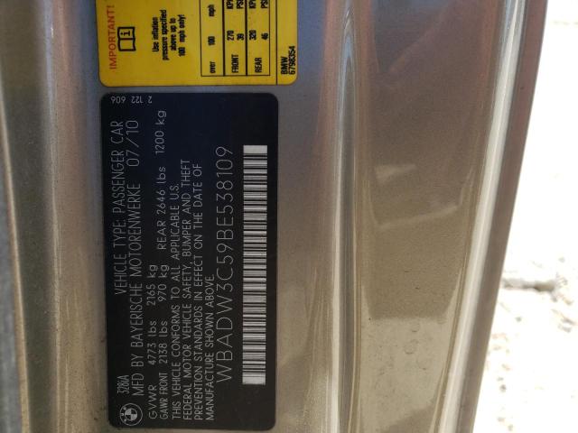 Photo 10 from auction – 2011 BMW 328 I with VIN WBADW3C59BE538109