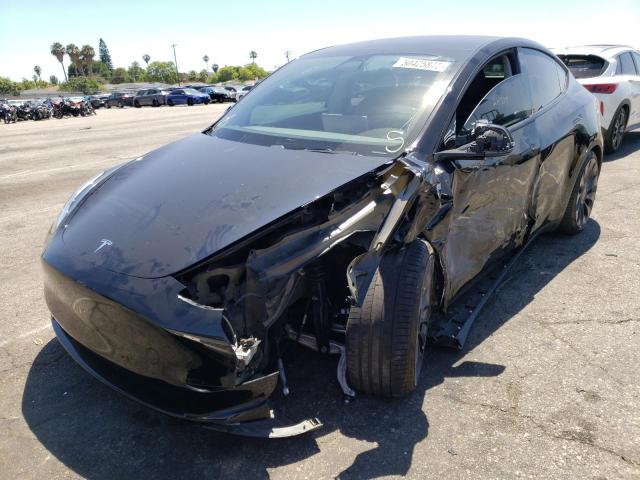 Photo 2 from auction – 2021 TESLA MODEL Y with VIN 5YJYGDEF6MF070192