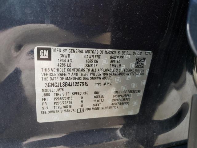 Photo 10 from auction – 2018 CHEVROLET TRAX 1LT with VIN 3GNCJLSB4JL257619