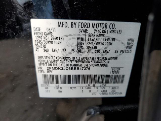 Photo 10 from auction – 2011 FORD EDGE SEL with VIN 2FMDK3JC6BBB47376