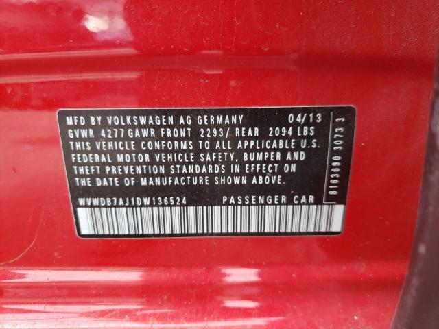 Photo 10 from auction – 2013 VOLKSWAGEN GOLF with VIN WVWDB7AJ1DW136524