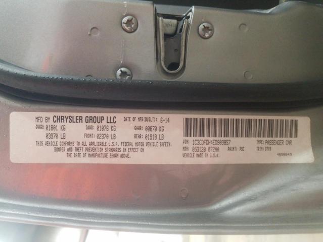 Photo 10 from auction – 2014 DODGE DART SE AE with VIN 1C3CDFDH4ED903857