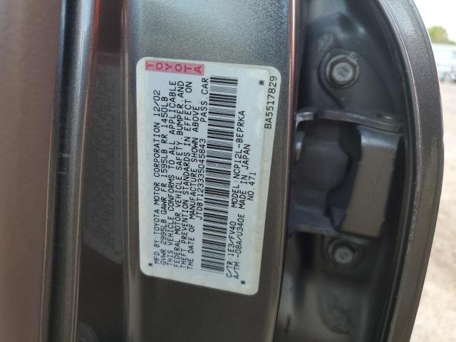 Photo 10 from auction – 2003 TOYOTA ECHO with VIN JTDBT123335045843