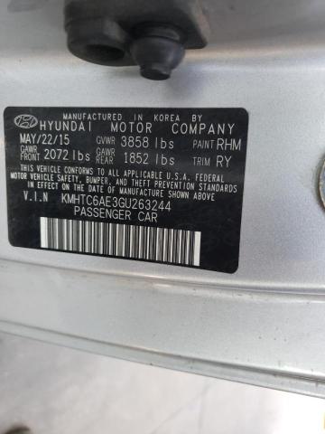 Photo 10 from auction – 2016 HYUNDAI VELOSTER T with VIN KMHTC6AE3GU263244
