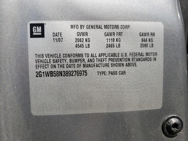 Photo 10 from auction – 2008 CHEVROLET IMPALA LS with VIN 2G1WB58N389276975