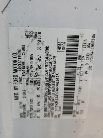 Photo 10 from auction – 2010 FORD RANGER with VIN 1FTKR1AD9APA63628