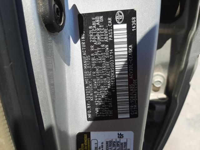 Photo 10 from auction – 2005 TOYOTA CAMRY LE with VIN 4T1BE32K85U031714