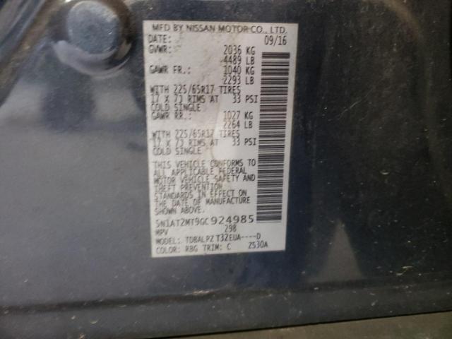 Photo 10 from auction – 2016 NISSAN ROGUE with VIN 5N1AT2MT9GC924985