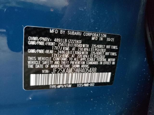 Photo 10 from auction – 2022 SUBARU FORESTER W with VIN JF2SKAMC9NH405488