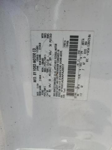 Photo 10 from auction – 2010 FORD RANGER with VIN 1FTKR1AD6APA29517