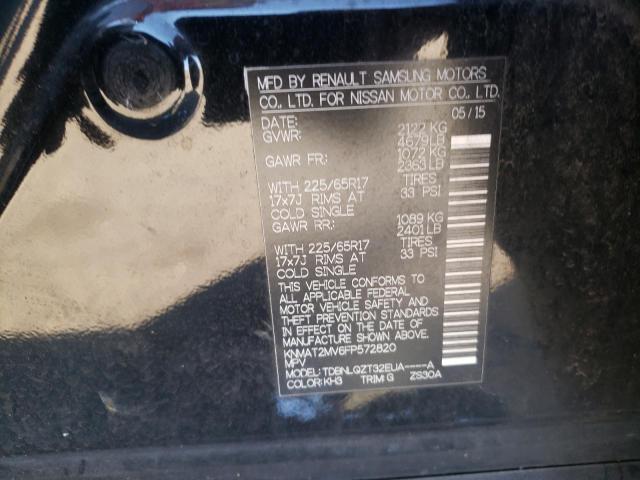Photo 10 from auction – 2015 NISSAN ROGUE S with VIN KNMAT2MV6FP572820
