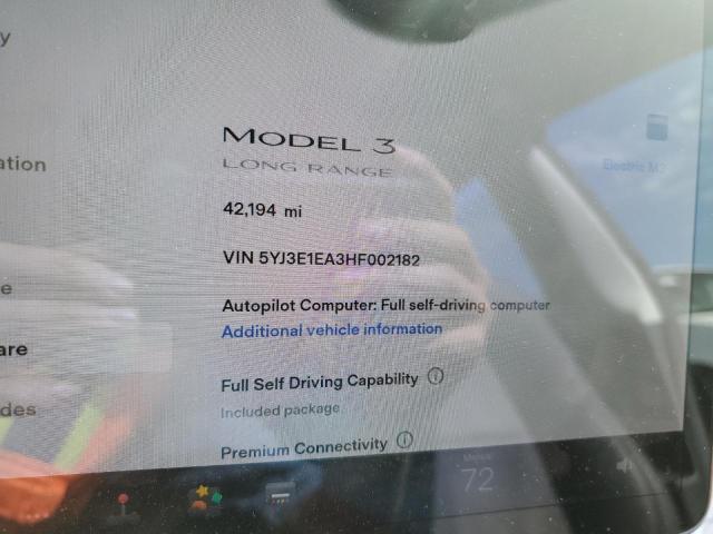 Photo 8 from auction – 2017 TESLA MODEL 3 with VIN 5YJ3E1EA3HF002182