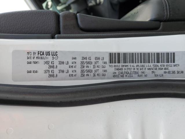 Photo 10 from auction – 2018 JEEP GRAND CHER with VIN 1C4RJFAG4JC173541