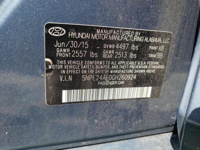 Photo 10 from auction – 2016 HYUNDAI SONATA SE with VIN 5NPE24AF0GH260924