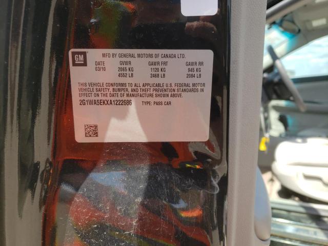 Photo 10 from auction – 2010 CHEVROLET IMPALA LS with VIN 2G1WA5EKXA1222686