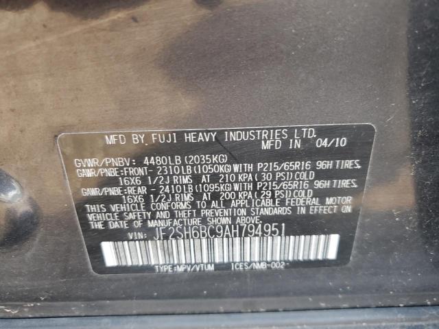 Photo 10 from auction – 2010 SUBARU FORESTER X with VIN JF2SH6BC9AH794951