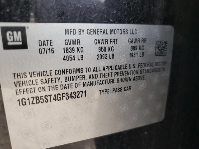 Photo 10 from auction – 2016 CHEVROLET MALIBU LS with VIN 1G1ZB5ST4GF343271