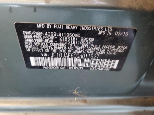 Photo 10 from auction – 2016 SUBARU IMPREZA PR with VIN JF1GJAF60GH011627